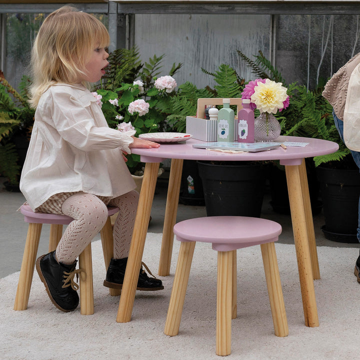 Children s Pink Table Stool Set Kids Study Play Activity Desk Big Bertha Original IE