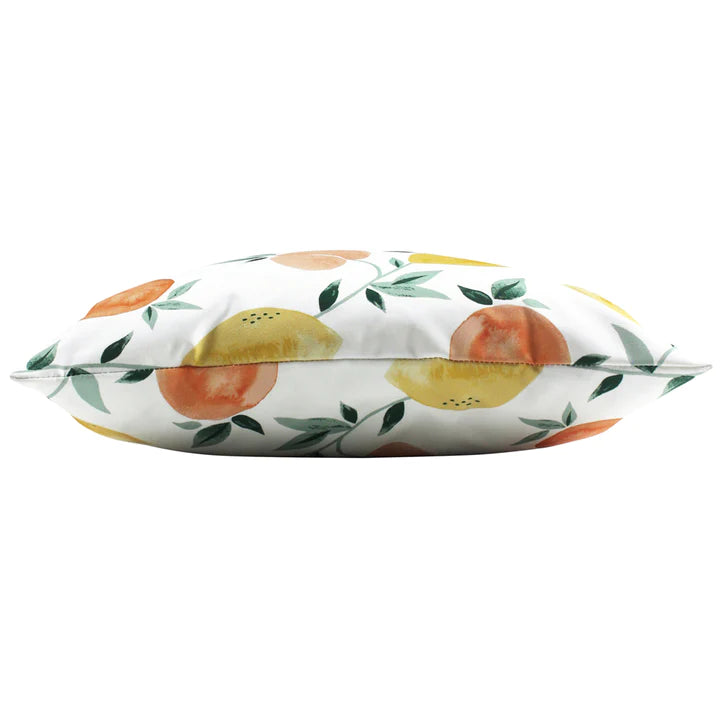 Outdoor Scatter Cushion Cover 43 x 43cm - Fruit Print White 02