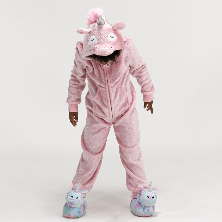 Children's Unicorn Animal Fleece Onesie 04