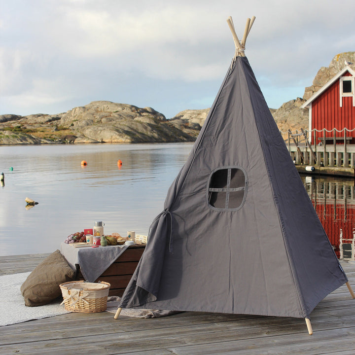 Children’s Grey Indoor Teepee Tent 03