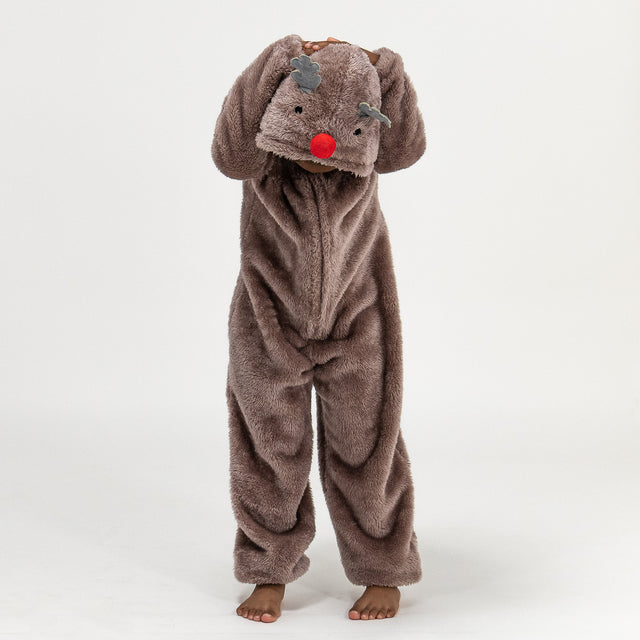 Children's Reindeer Fleece Onesie 01