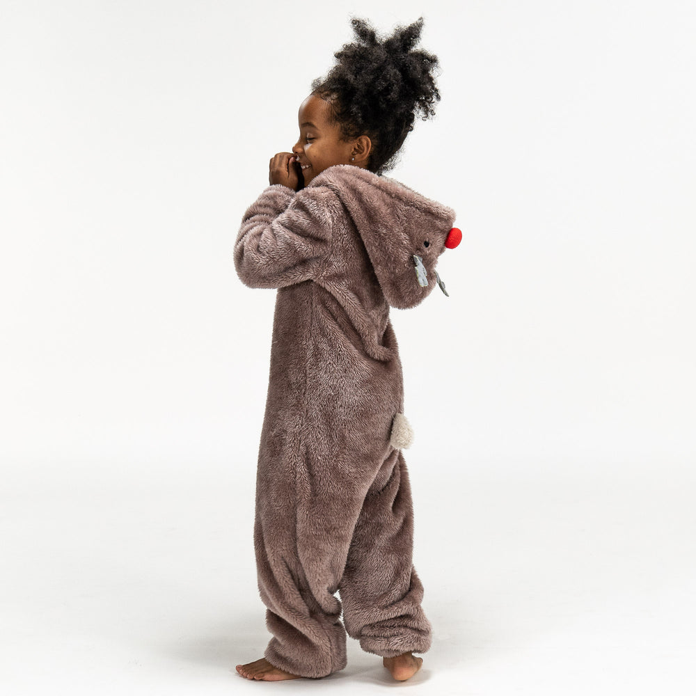Children's Reindeer Fleece Onesie 01