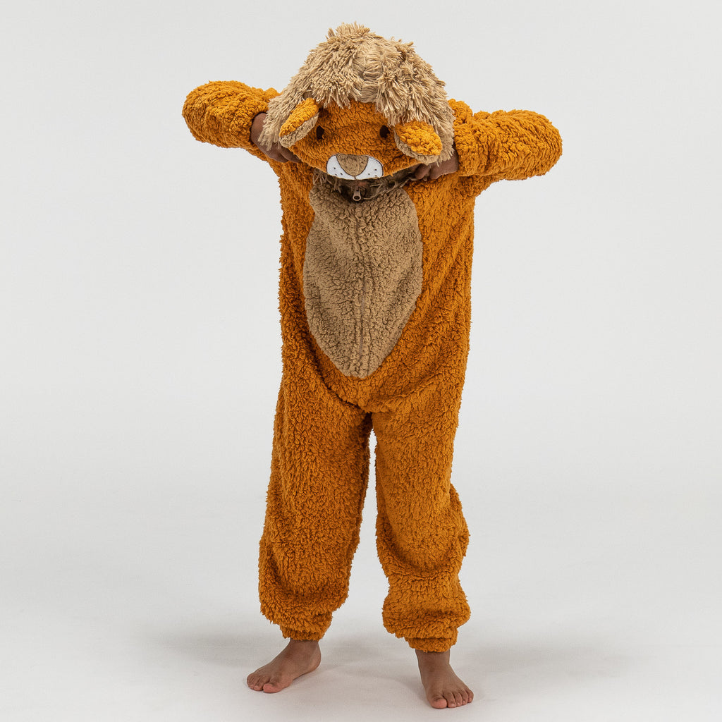 Children's Lion Animal Fleece Onesie 01
