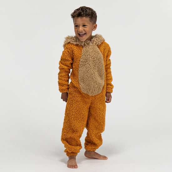 Children's Lion Animal Fleece Onesie 03