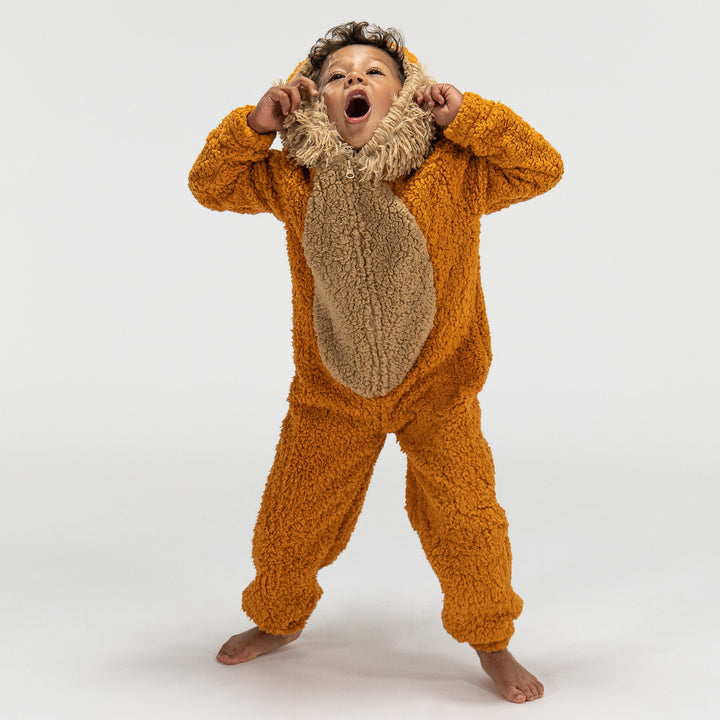 Children's Lion Animal Fleece Onesie 05