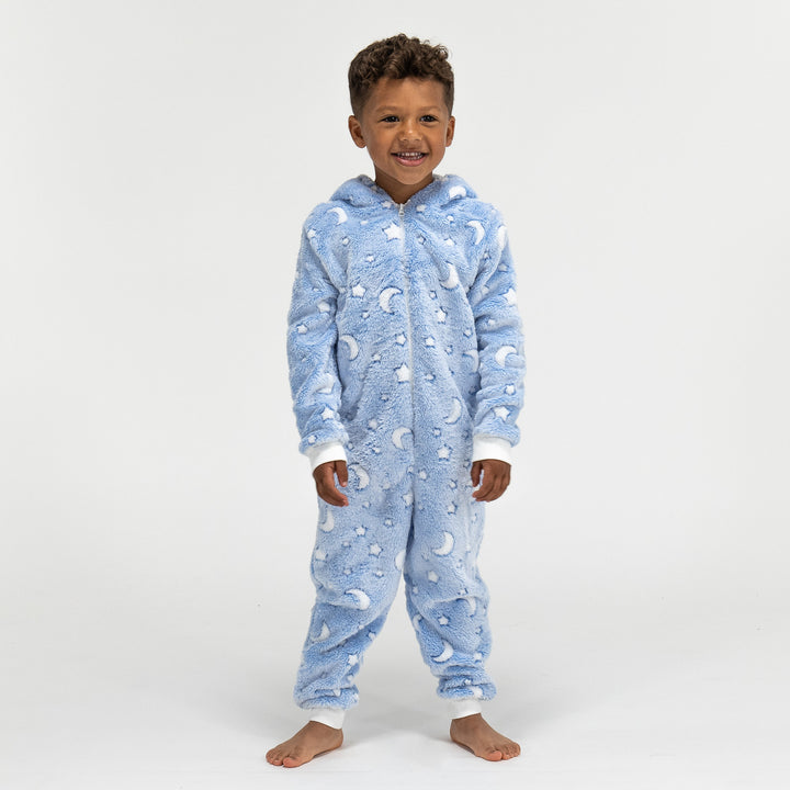 Children's Moon and Stars Fleece Onesie 01