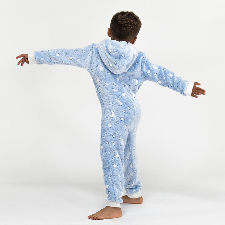 Children's Moon and Stars Fleece Onesie 02