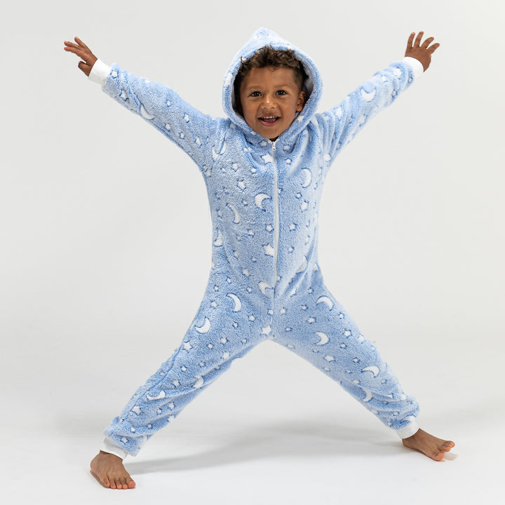 Children's Moon and Stars Fleece Onesie 03