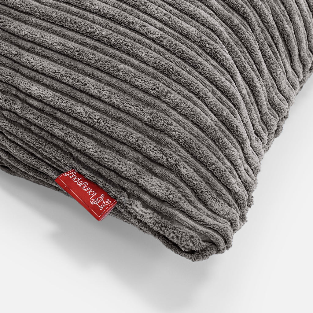 Bolster Scatter Cushion 20 x 55cm - Cord Graphite Grey 03