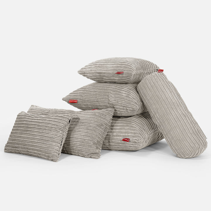 Bolster Scatter Cushion 20 x 55cm - Cord Mink 04