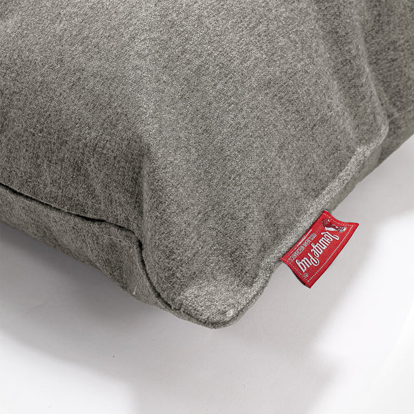 Bolster Throw Pillow Cover 20 x 55cm - Interalli Wool Silver Fabric Close-up Image
