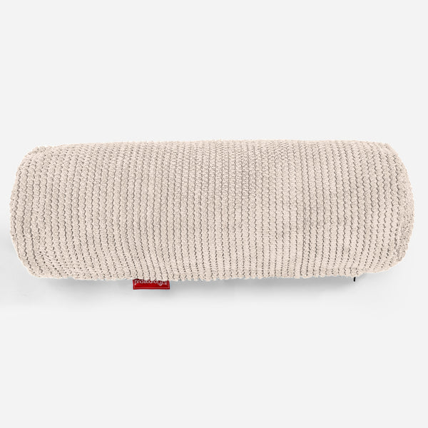 Bolster Scatter Cushion 20 x 55cm - Pom Pom Ivory 01