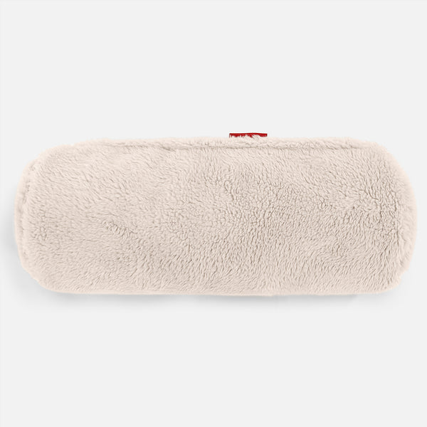 Bolster Scatter Cushion 20 x 55cm - Teddy Faux Fur Cream 01