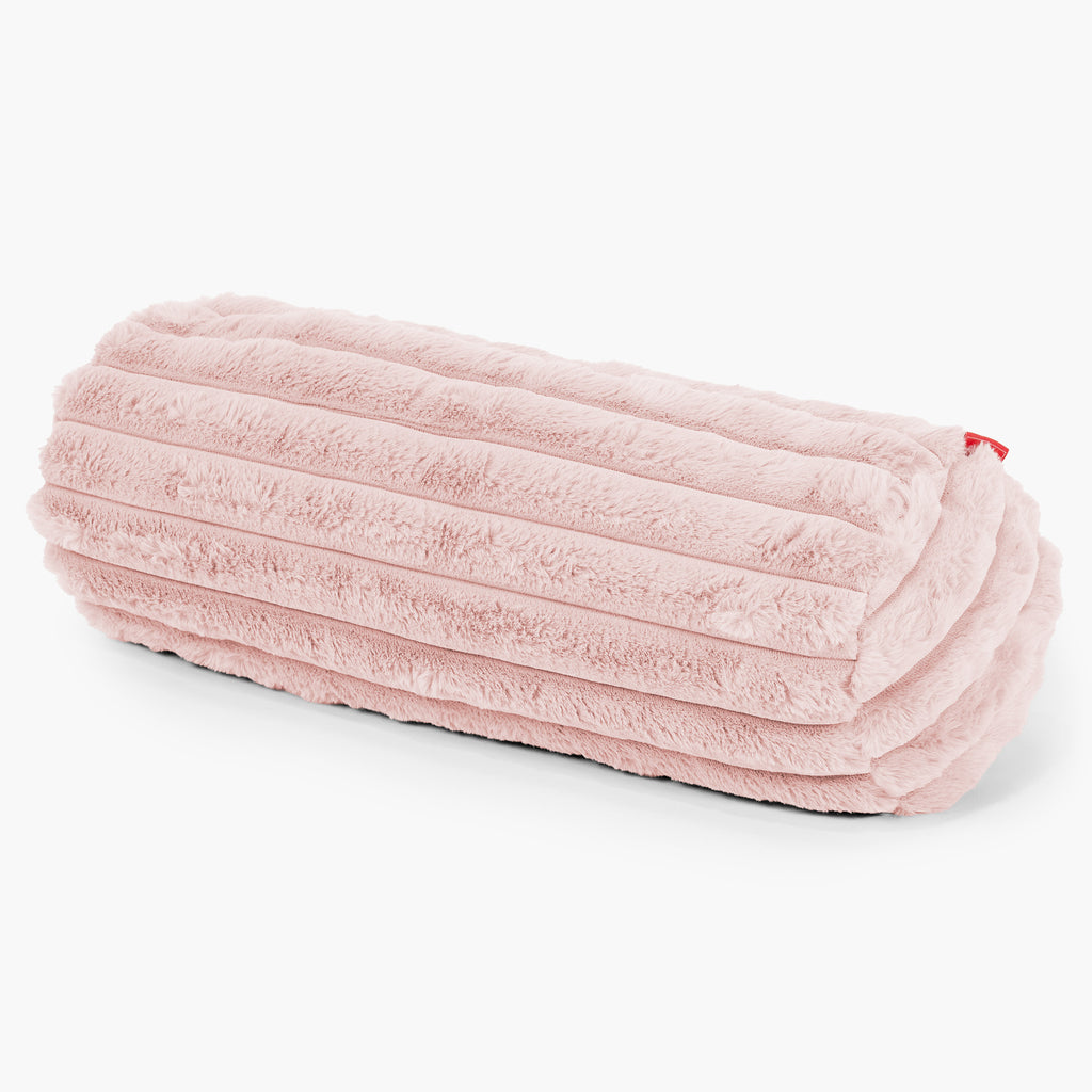 Bolster Scatter Cushion Cover 20 x 55cm - Ultra Plush Cord Dusty Pink 01