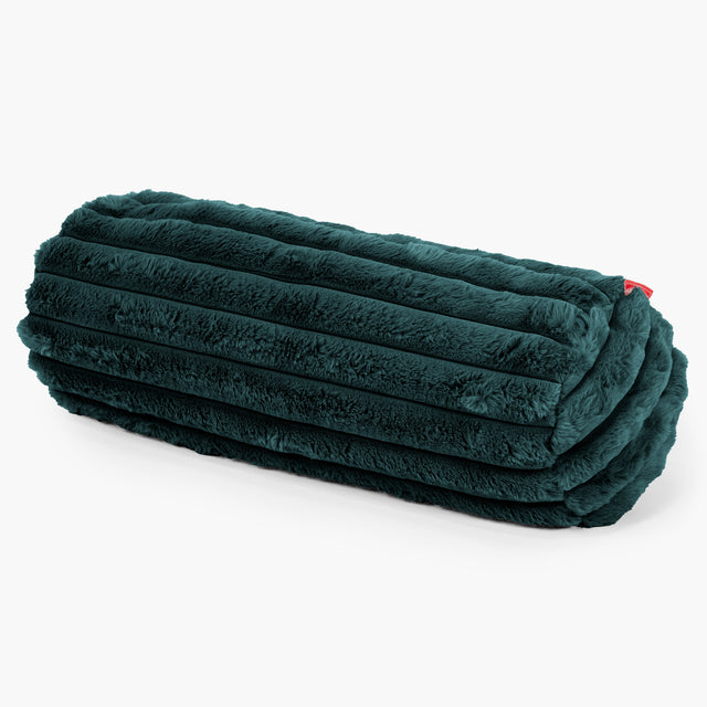 Bolster Scatter Cushion Cover 20 x 55cm - Ultra Plush Cord Teal 01