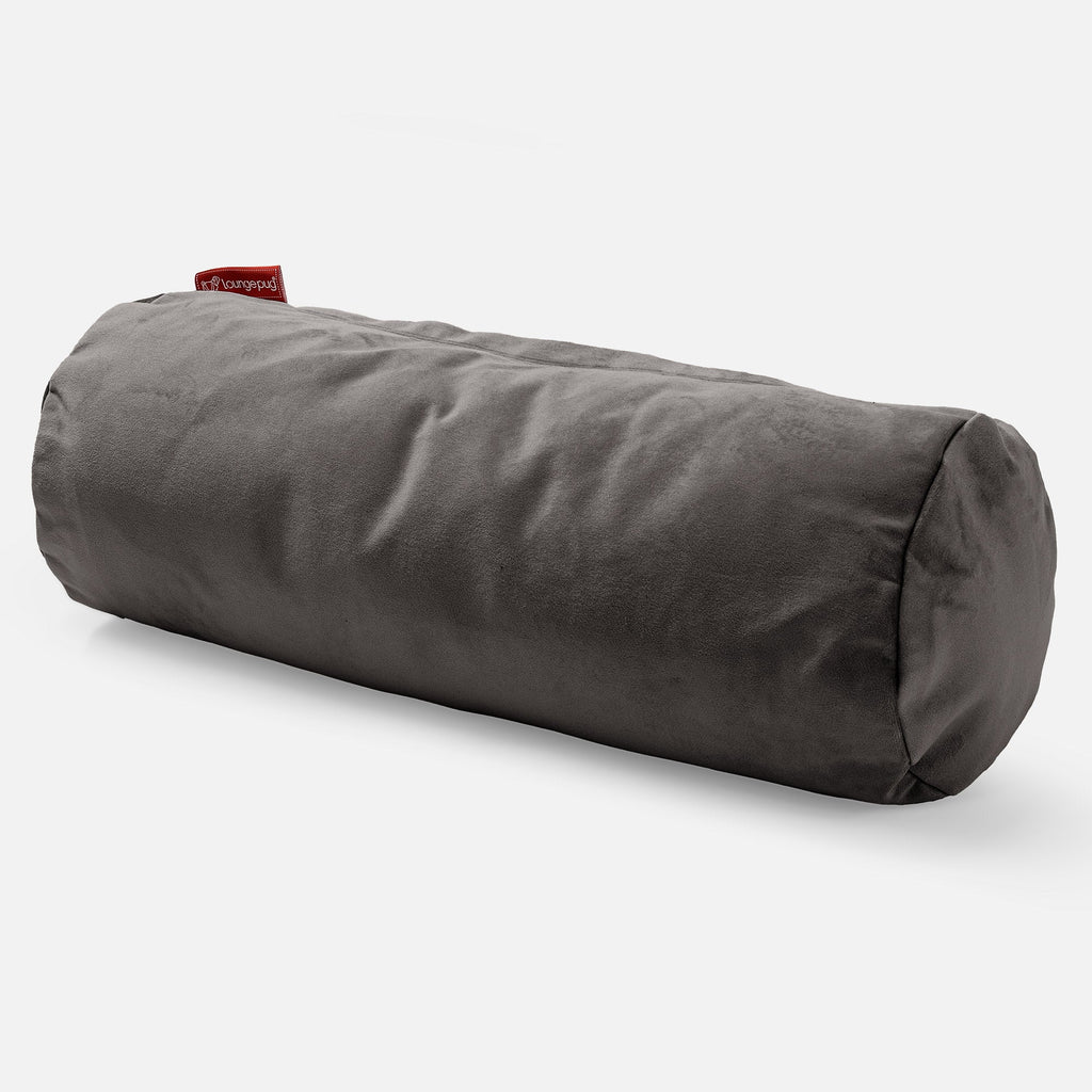 Bolster Scatter Cushion 20 x 55cm - Velvet Graphite Grey 01