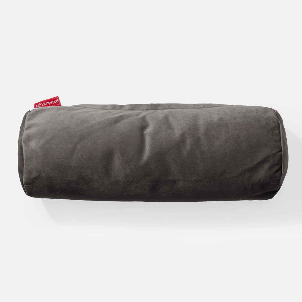 Bolster Scatter Cushion 20 x 55cm - Velvet Graphite Grey 02