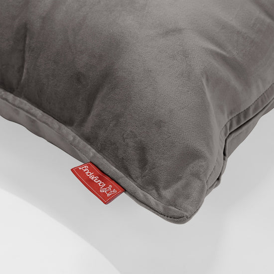 Bolster Scatter Cushion 20 x 55cm - Velvet Graphite Grey 03