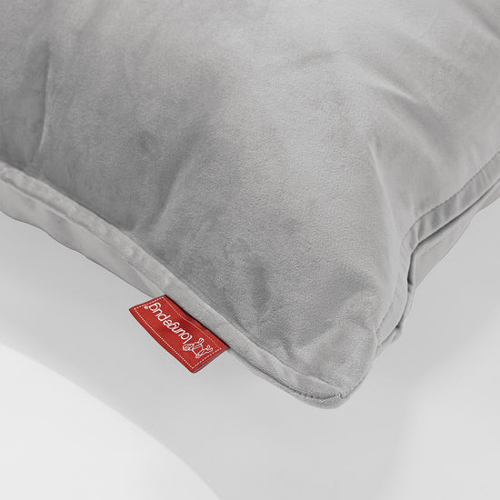 Bolster Scatter Cushion 20 x 55cm - Velvet Silver 03