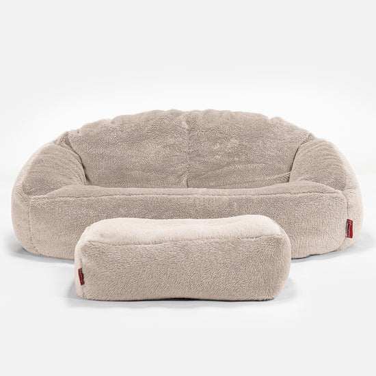 Bubble Sofa Bean Bag - Teddy Faux Fur Mink 02