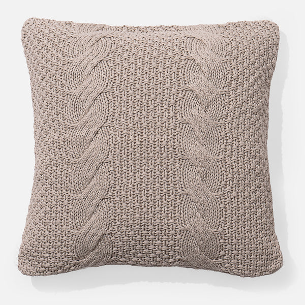Scatter Cushion 45 x 45cm - 100% Cotton Cable Cream 01