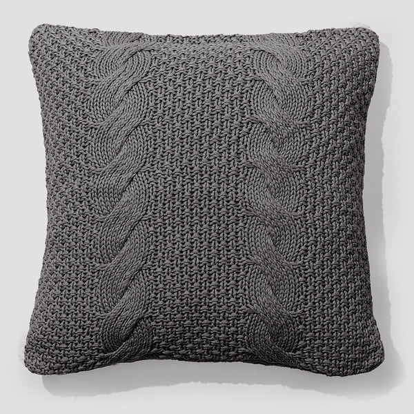 Scatter Cushion 45 x 45cm - 100% Cotton Cable Grey 01