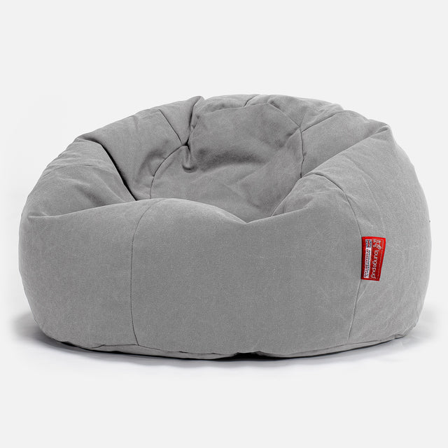 Classic Bean Bag Chair - Canvas Pewter 01
