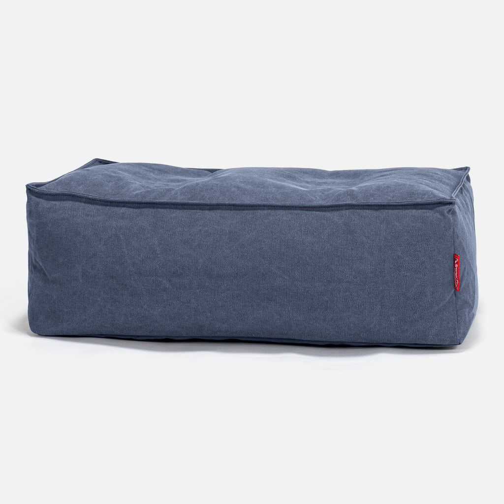 Large Footstool - Canvas Navy 01