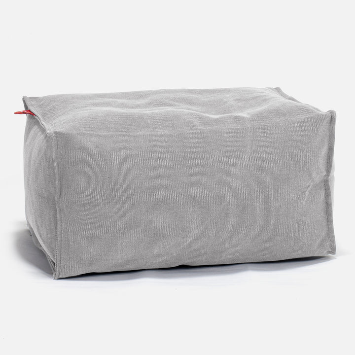 Small Footstool - Canvas Pewter 01