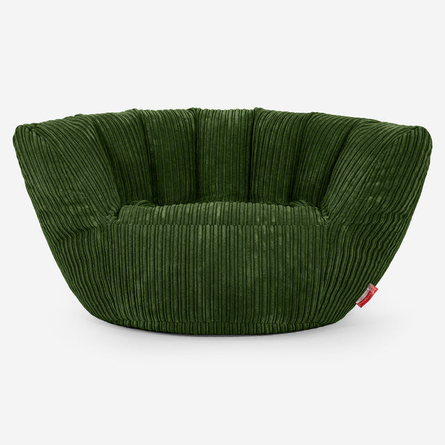 Charles Vintish Bean Bag - Cord Forest Green 01