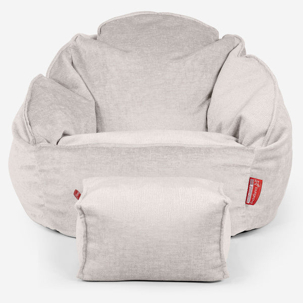 Bubble Bean Bag Chair - Chenille Cream 01