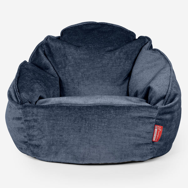 Bubble Bean Bag Chair - Chenille Navy Blue 01