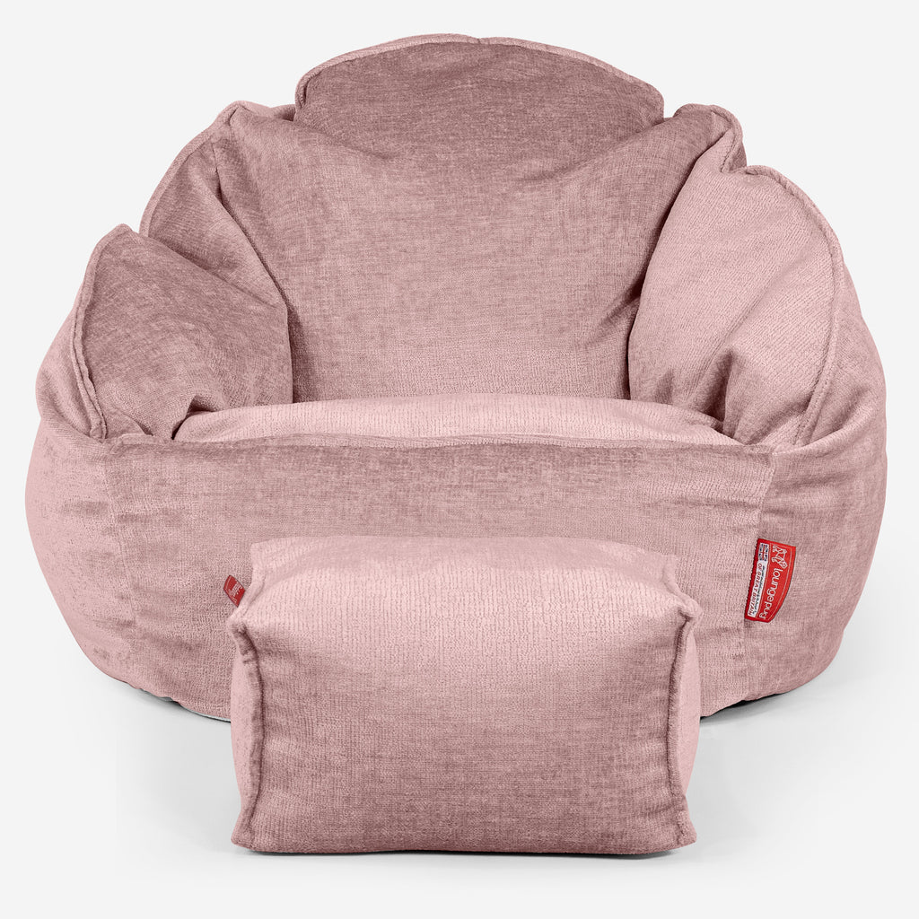 Bubble Bean Bag Chair - Chenille Pink 02