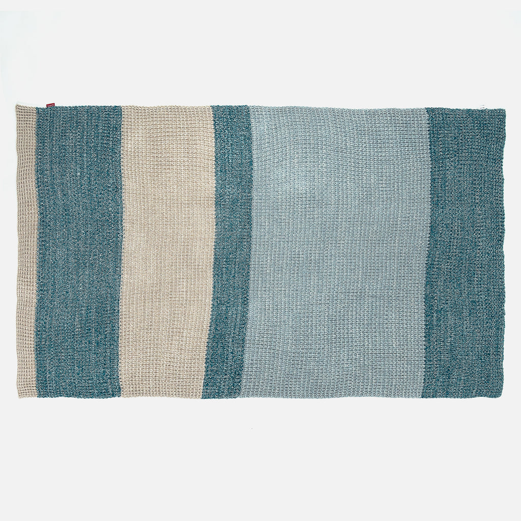 Throw / Blanket - 100% Cotton Chester Blue 03
