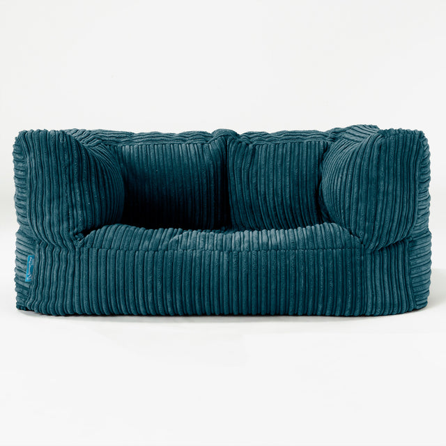 Albert Kids Sofa Bean Bag 2-6 yr - Cord Teal Blue 01