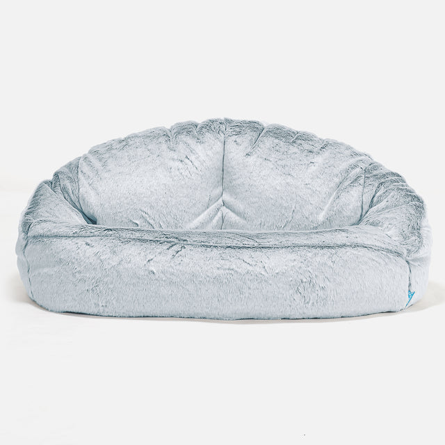 Bubble Kids Sofa Bean Bag - Faux Rabbit Fur Dusty Blue 01