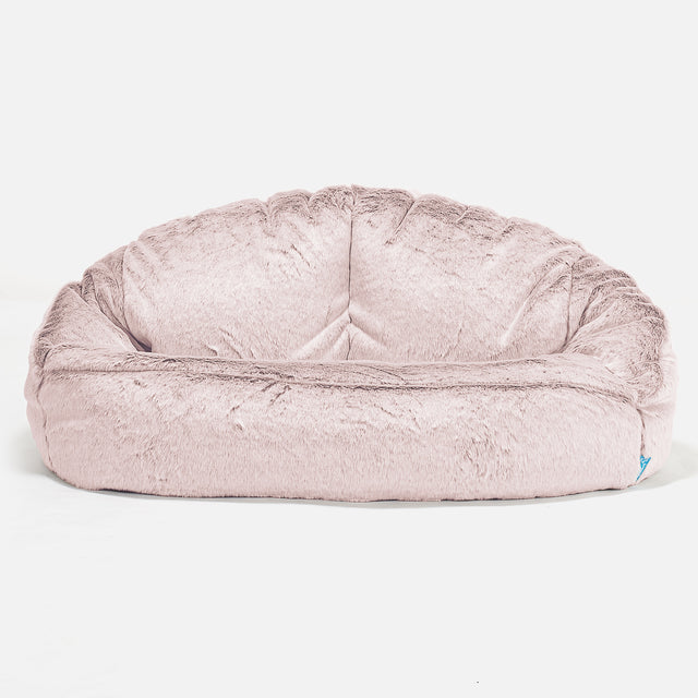 Bubble Kids Sofa Bean Bag - Faux Rabbit Fur Dusty Pink 01