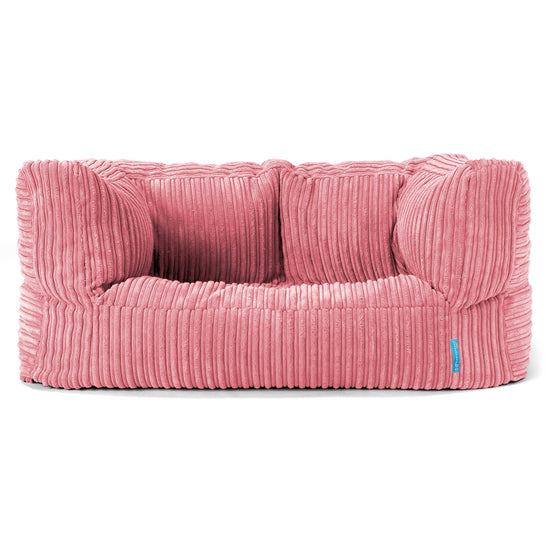 Albert Kids Sofa Bean Bag - Cord Coral Pink 01