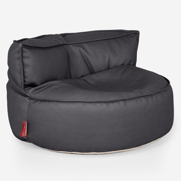 Chloe Bean Bag Sofa - Vegan Leather Black 01