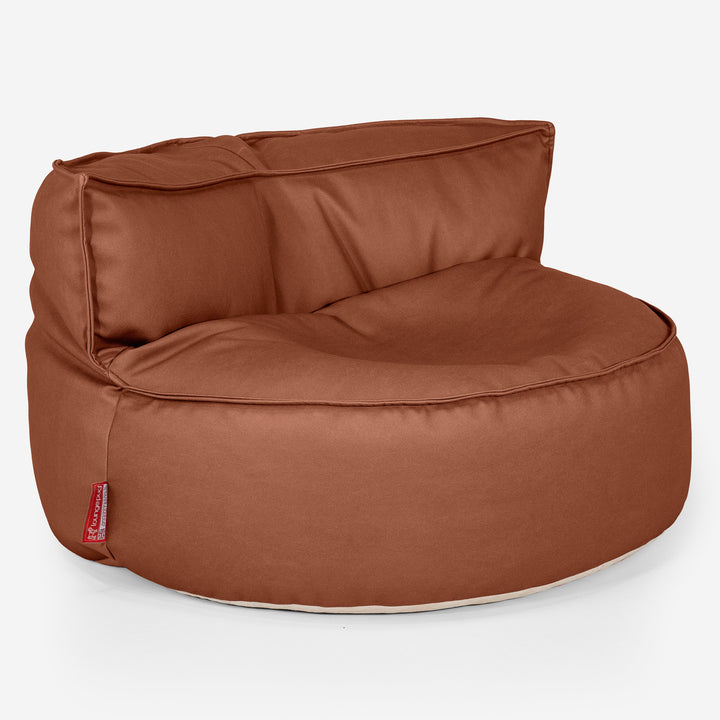 Chloe Bean Bag Sofa - Vegan Leather Chestnut 01