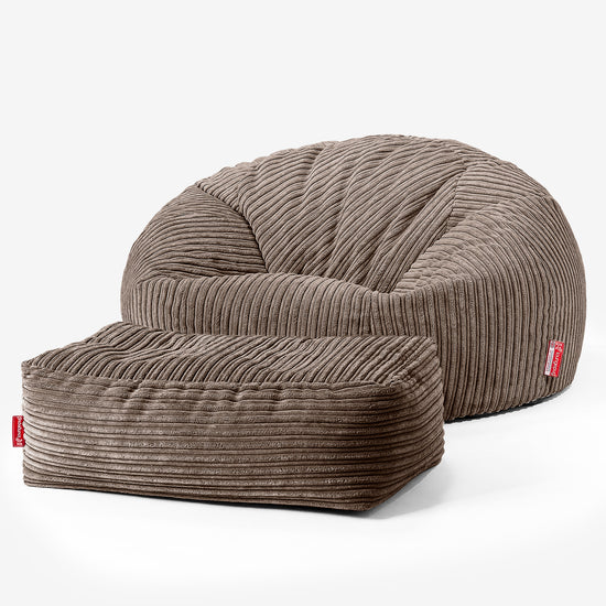 Children's Bean Bag Sofa 6-14 yr - Cord Mocha 03