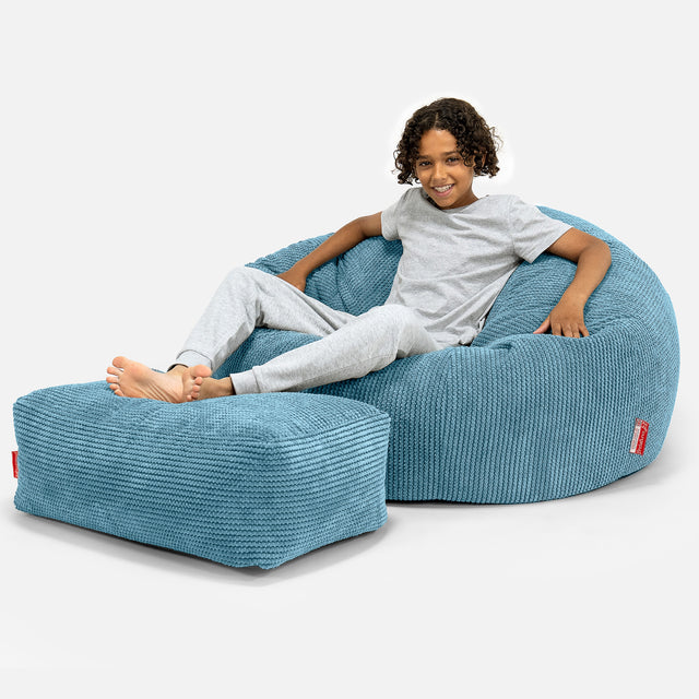 Children's Bean Bag Sofa 6-14 yr - Pom Pom Aegean 01