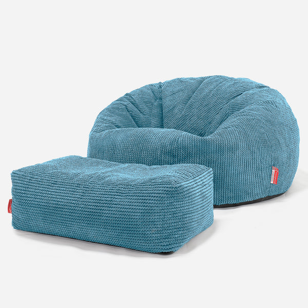 Children's Bean Bag Sofa 6-14 yr - Pom Pom Aegean 01