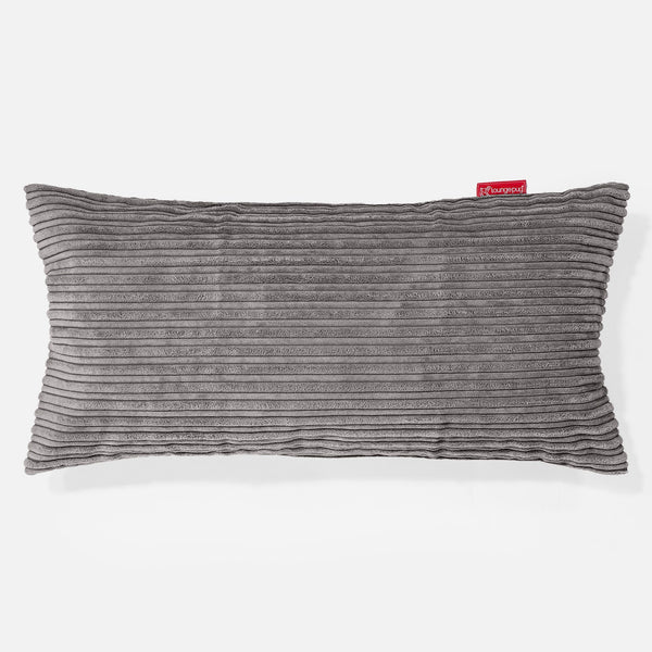 XL Rectangular Support Cushion 40 x 80cm - Cord Graphite Grey 01