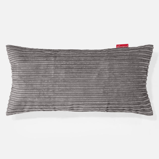 XL Rectangular Support Cushion 40 x 80cm - Cord Graphite Grey 01