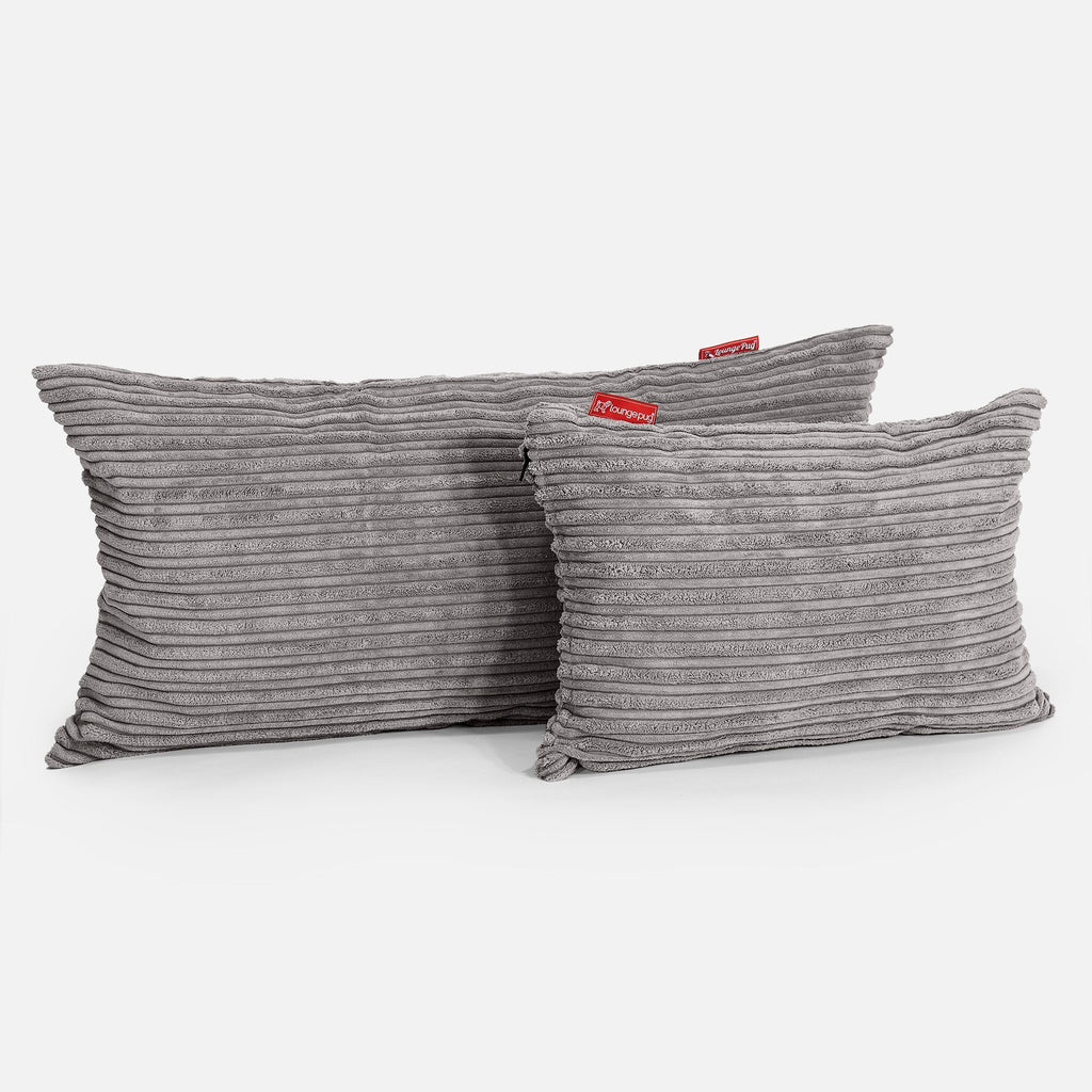 XL Rectangular Support Cushion 40 x 80cm - Cord Graphite Grey 03