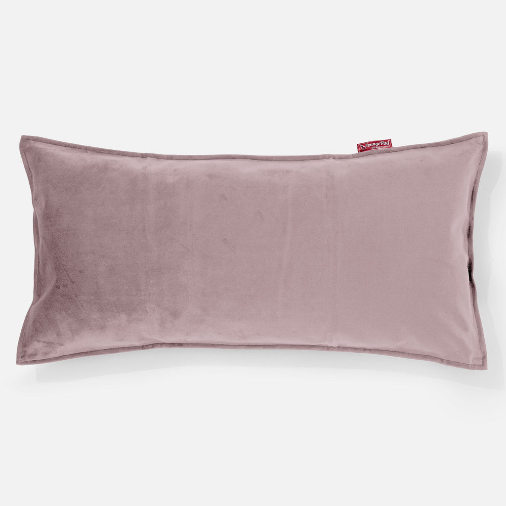 XL Rectangular Support Cushion with Memory Foam Inner 40 x 80cm - Velvet Rose Pink 01