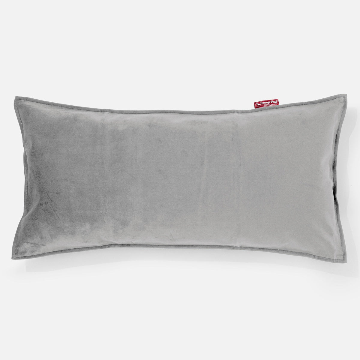 XL Rectangular Support Cushion Cover 40 x 80cm Velvet Silver