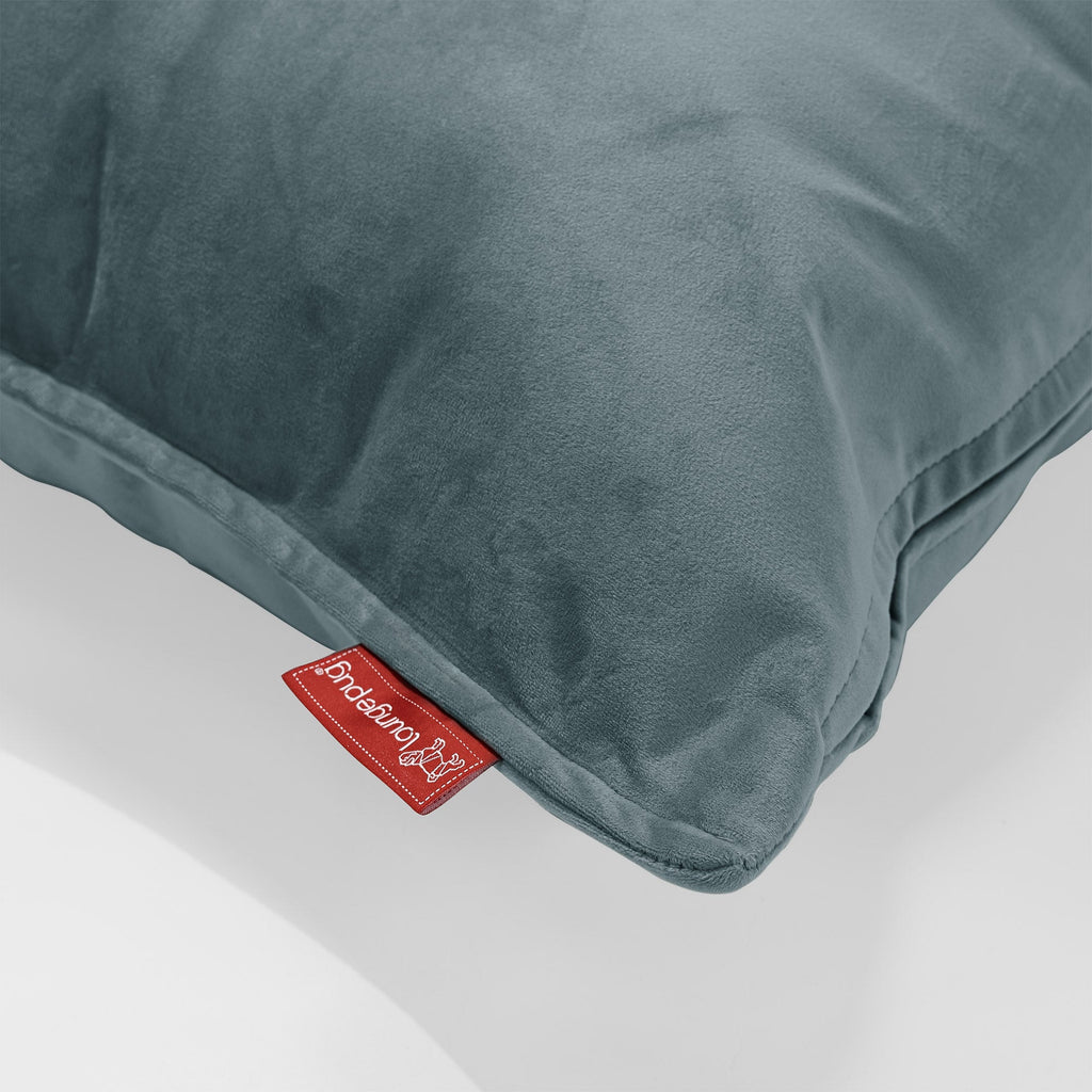 XL Rectangular Support Cushion with Memory Foam Inner 40 x 80cm - Velvet Teal 02