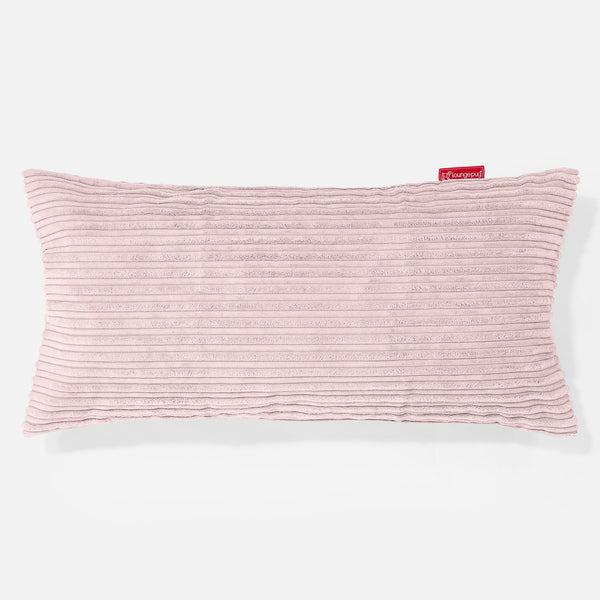 XL Rectangular Support Cushion with Memory Foam Inner 40 x 80cm - Cord Blush Pink 01